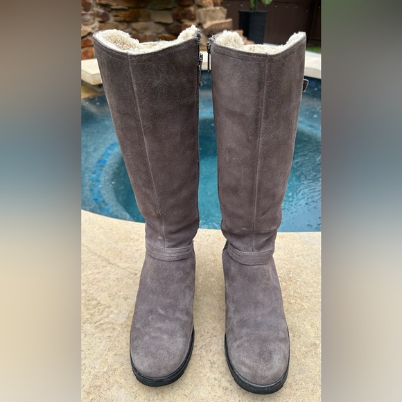 Ugg Australia Jillian Shearling Lined Boot Brown/Gray Suede Size 8, 1917 - Picture 3 of 8